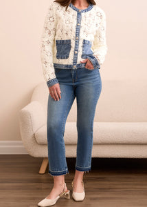 Crochet + Denim Jacket