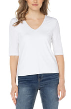 Load image into Gallery viewer, Double Layer V-Neck Rib Top
