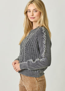 Washed Cable Sweater