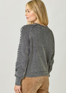 Washed Cable Sweater