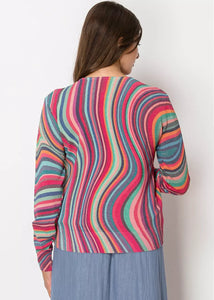 Vibrant Waves Sweater