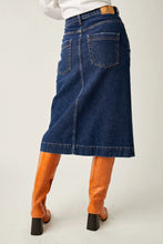 Load image into Gallery viewer, Wild Roses Midi Denim Skirt
