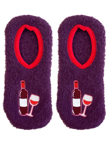 Fuzzy Wine Slipper Socks