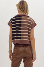 Load image into Gallery viewer, Stripe Zip Sweater
