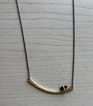 Load image into Gallery viewer, 2Tone Curve Bar Necklace

