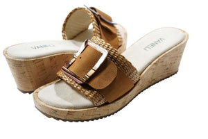 Buckle Cork Heel Wedge