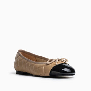 Quilted 2 Tone Ballet Flat