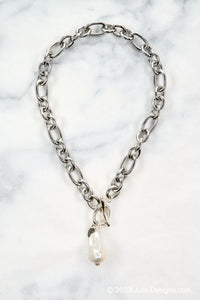 Thick Chain + Pearl Pendant