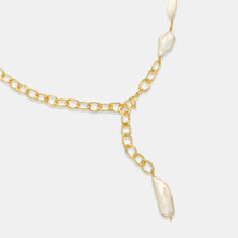 Load image into Gallery viewer, Chain Lariat With Pearls
