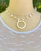 Load image into Gallery viewer, Rose Stone Station Necklace
