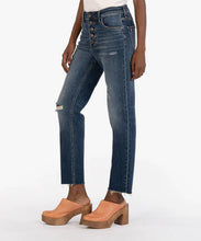 Load image into Gallery viewer, Rachael Button Fly Raw Hem Jean
