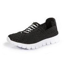 Load image into Gallery viewer, Danielle Woven Sneaker - BLK
