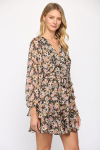 Floral Print Ruffle Dress