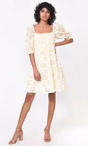 Evana Emboidered Eyelet Dress
