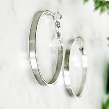 Load image into Gallery viewer, Medium Flat Edge Hoop
