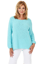 Load image into Gallery viewer, Hi/Low Sweater - AQUA
