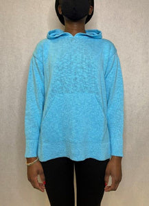 Hoodie Sweater with Pouch Pocket - TURQ