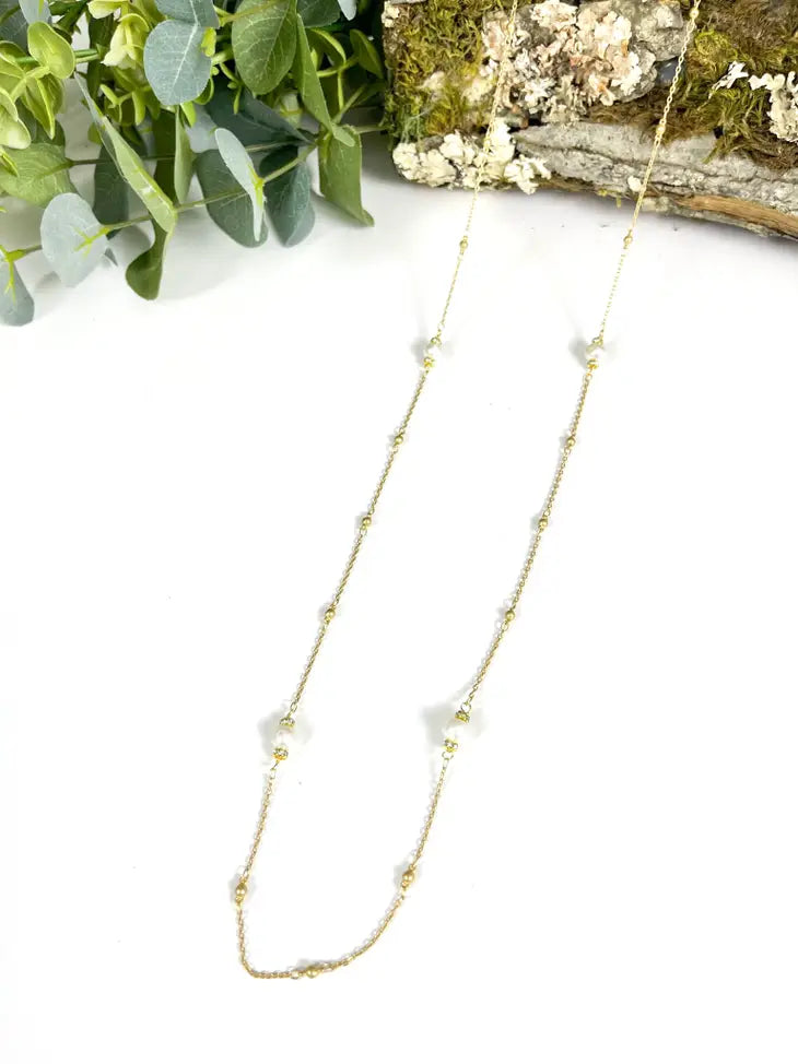 Naples Long Pearl Necklace