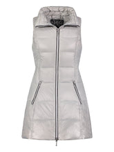 Load image into Gallery viewer, Long Zip Up Puffer Vest - PEWTER
