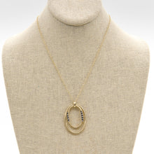 Load image into Gallery viewer, Gold Plated Oval Pendant Necklace
