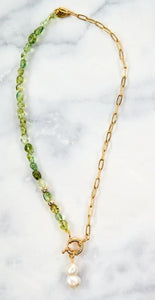 Chain/Bead + Pearl Necklace