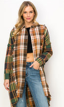 Load image into Gallery viewer, Long Mixed Flannel Shirt
