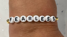 Load image into Gallery viewer, Word Stretch Bracelet - FEARLESS
