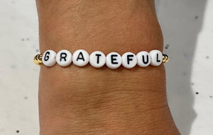 Word Stretch Bracelet - GRATEFUL