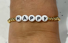 Load image into Gallery viewer, Word Stretch Bracelet - HAPPY

