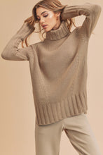 Load image into Gallery viewer, Side Slit Mock Neck Sweater

