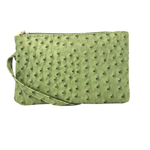 Ostrich Wristlet