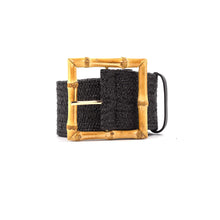 Load image into Gallery viewer, Raffia Belt, Bamboo Buckle
