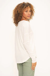 Charlotte Scoop Neck Ribbed Long Sleeve
