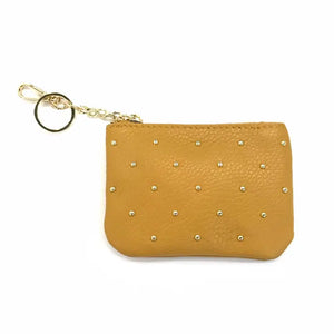 Studded Leather Coin Pouch
