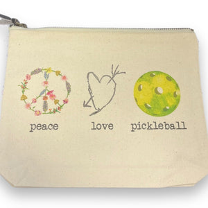 Peace Love Pickleball Pouch