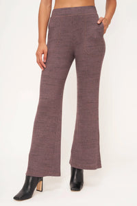 Early Night Wide Leg Rib Pant