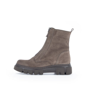 Zip Front Lug Sole Boot