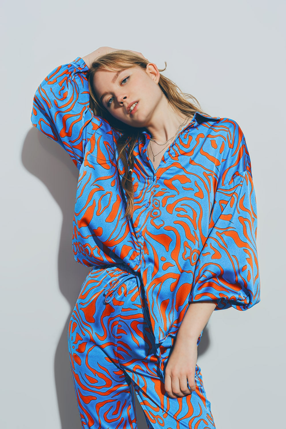 Print Button Front Shirt