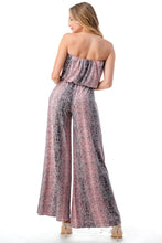 Load image into Gallery viewer, Printed Tube Wide Leg Jumpsuit
