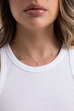 Load image into Gallery viewer, 5Cz Drop Dainty Plated Neck
