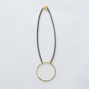 Brass Short Circle Necklace