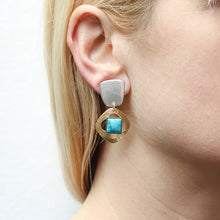 Load image into Gallery viewer, Post + Turquoise Stone Earring
