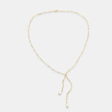 Load image into Gallery viewer, Pearl Y Chain Necklace
