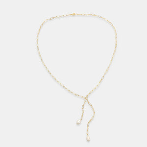 Pearl Y Chain Necklace